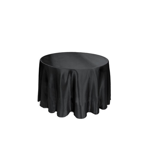 Large Black Round Table Cloth