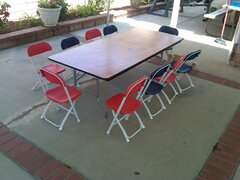 Children Long table set (wooden) (10 Chairs)