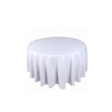 Large White Round Table Cloth