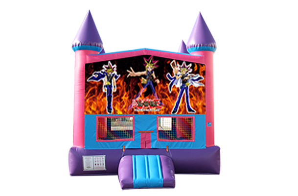 Yu-Gi-Oh Pink and Purple Castle Moonwalk w/basketball goal
