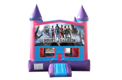 Power Rangers New Pink and Purple Castle Moonwalk w/basketball goal