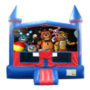 Five Nights at Freddy's  Red and Blue Moonwalk w/basketball goal