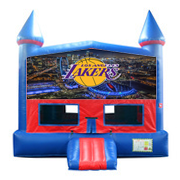 Los Angeles Lakers Red and Blue Castle Moonwalk w/basketball goal