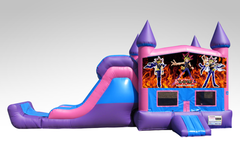 Yu-Gi-Oh Pink and Purple Bounce House Combo w/Single Lane Dry Slide