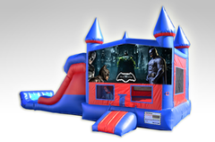 Batman Red and Blue Bounce House Combo w/Dual Lane Dry Slide