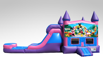 Mickey Mouse Clubhouse Pink and Purple Bounce House Combo w/Pool