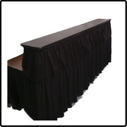 6 FT BAR TABLE WITH BLACK LINEN