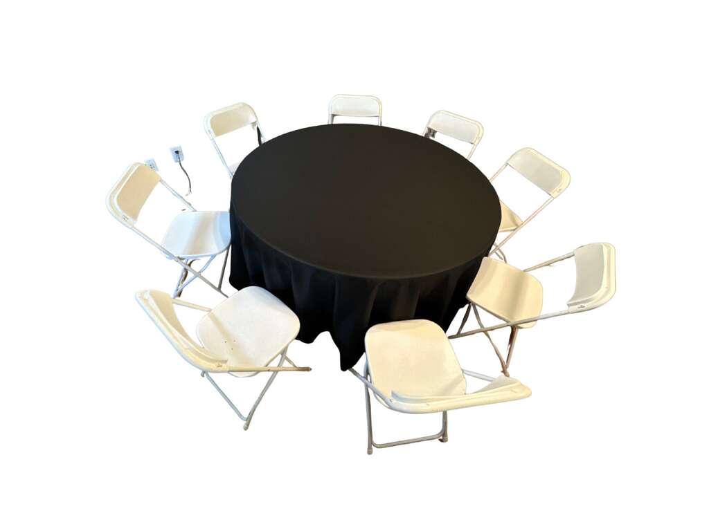 Event table and chair rental setup by Johnny’s Party Co serving Phoenix Glendale Peoria Avondale Goodyear Arizona