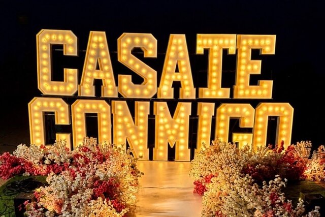 4 ft casate conmigo marquee letter rentals