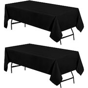 Rectangular Black  Table Cloths