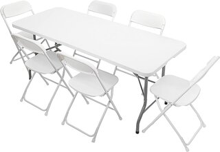 1 table and 6 chairs