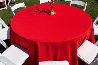 Round Red Tablecloth