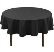 60 in Black Round Table Cloth