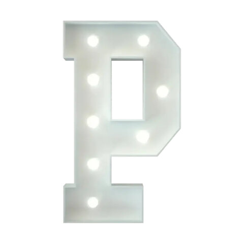 Marquee Letter P