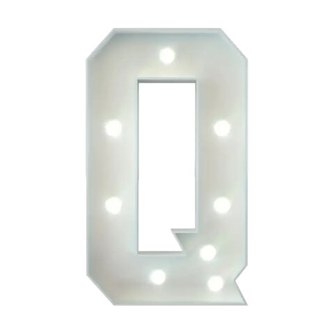 Marquee Letter Q