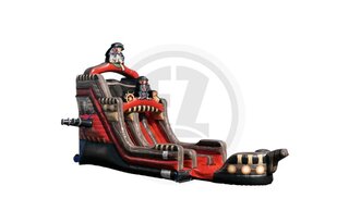 22' Black Pearl Dual Lane Water Slide