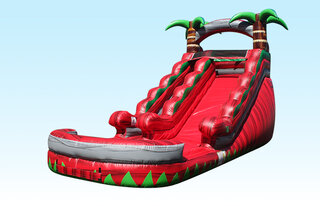 18' Red Hot Tropical Water Slide
