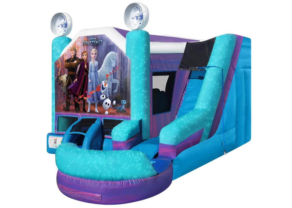 Frozen bounce house with slide