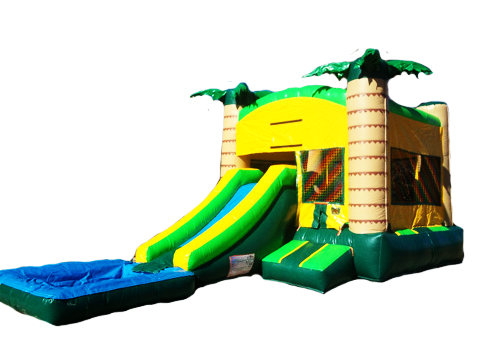 tropical bounce house with slide rentals in San Tan Valley