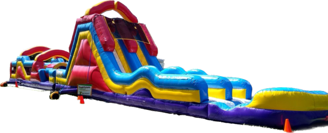 85ft Monster Obstacle Course Water Slide