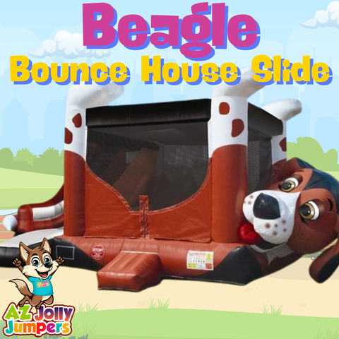 Beagle Bounce house slide combo Dry only AZ Jolly Jumpers Party Rentals