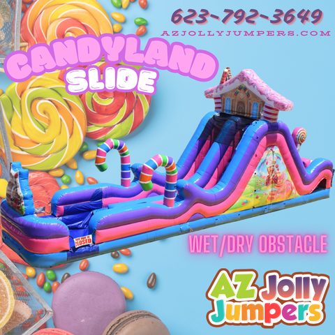 Candyland Double Lane Obstacle Slide