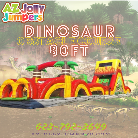 80ft Dinosaur Obstacle Course