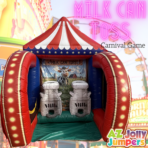 Milk Can Toss Carnival Game