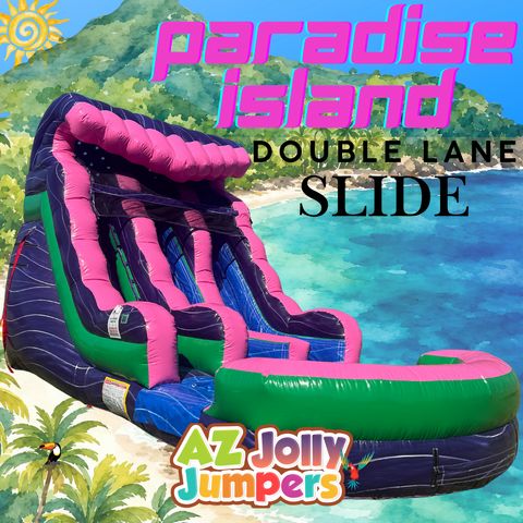 Paradise Island Double Lane Slide