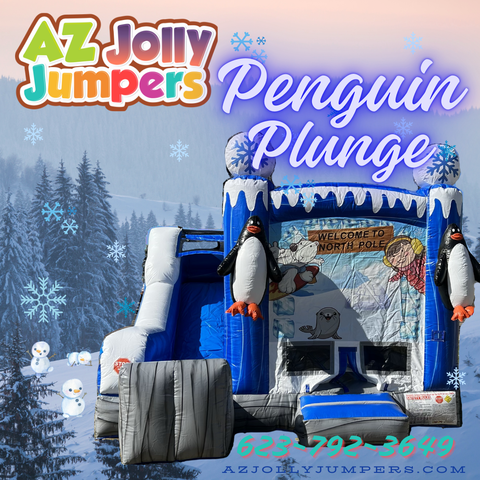 Penguin Plunge Bounce House Slide