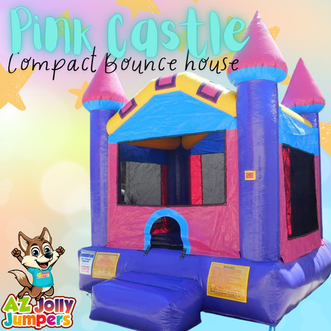 Pink Castle Bounce House Small