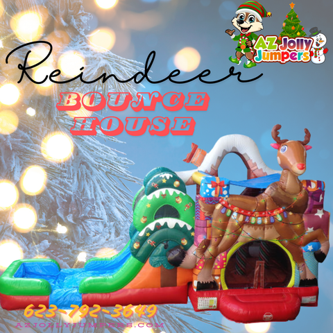 Reindeer Bounce House Slide Combo