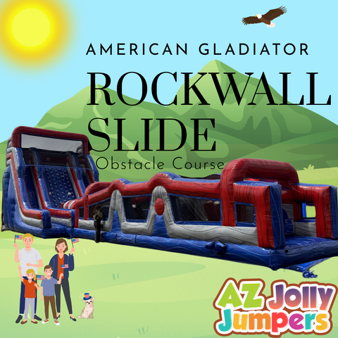 American Gladiator Rockwall Slide Obstacle Course