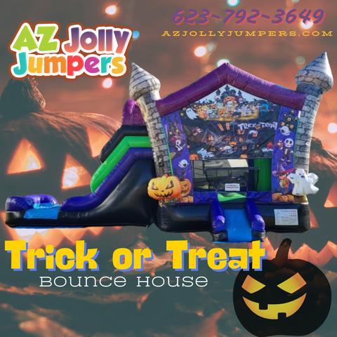 Trick or Treat Halloween Bounce House Slide