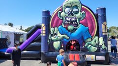 Zombie Bounce House Slide Wet or Dry