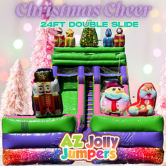 Christmas Cheer 24ft Double Lane Slide