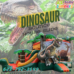 Dinosaur Bounce House Slide Combo Wet or Dry