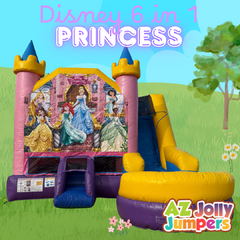 Princess 6 in 1 Bounce House Slide