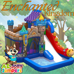 Enchanted Kingdom Bounce House Slide Wet/Dry