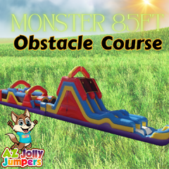 85ft Monster Obstacle Course Water Slide