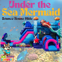 Mermaid Under the Sea Bounce House Slide