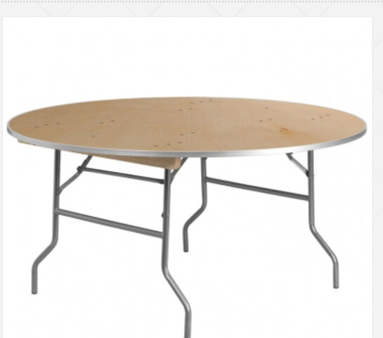 60”/ 5ft round table 