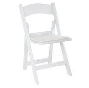 White Garden chair padded seat 
