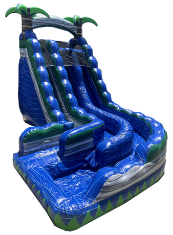 22 ft Double Curve Tropical Water slide