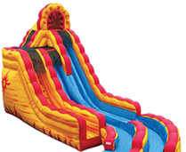 20 ft Double Curve Fire and Ice Water slide