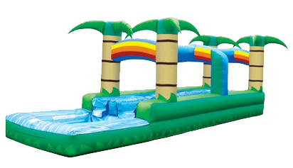 Tropical Slip 'n Slide Double Lane with Pool