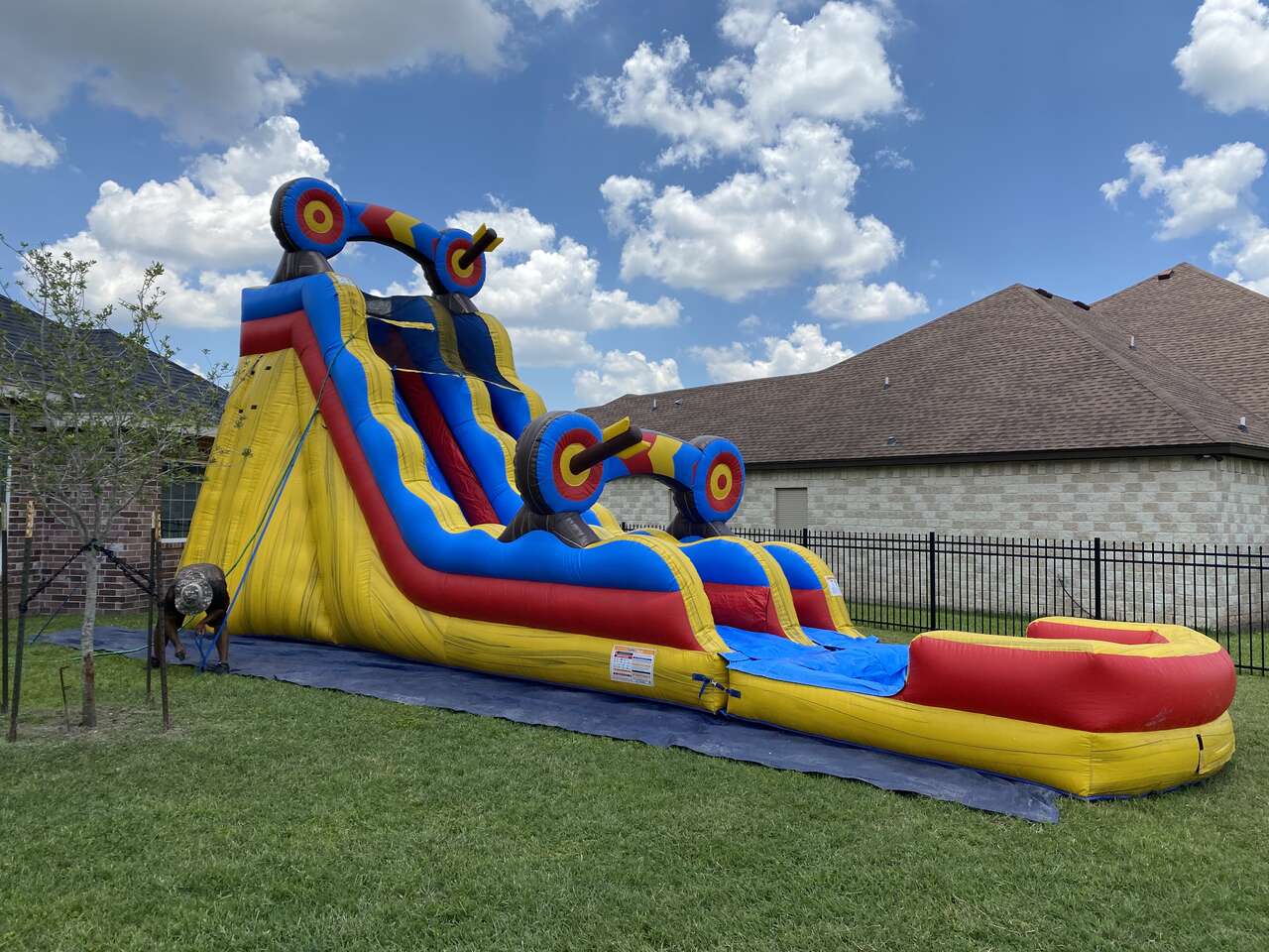 Inflatable combo bounce house with slide from Jolly Time Party Rentals Inflatable combo bounce house with slide from Jolly Time Party Rentals