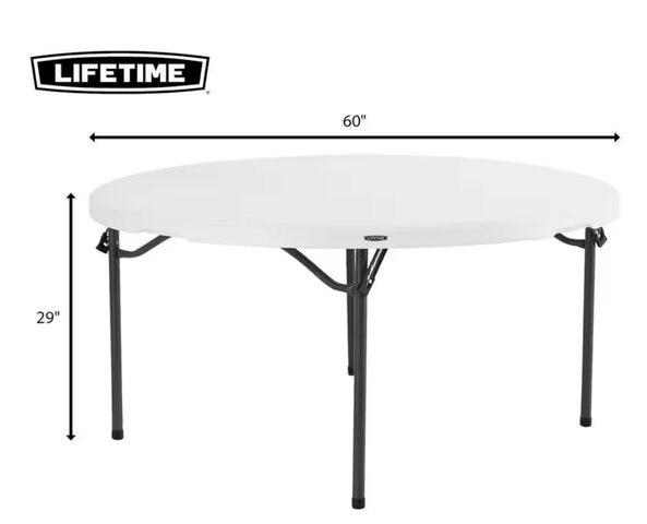 6’ Round Table