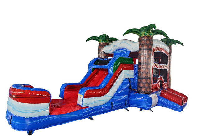 Wet or Dry American Tiki Bouncer Slide Combo