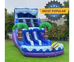 17’ Surf Beach Slide Dual Lane (removable pool)